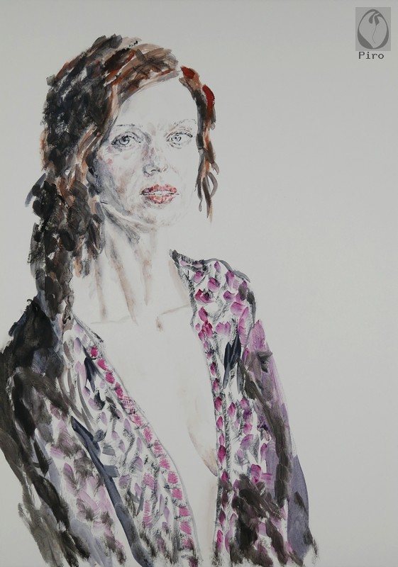 oil on paper - olio su carta di Piro